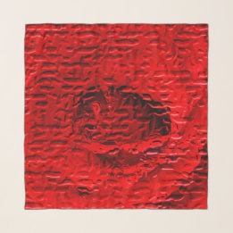 Pañuelo Rosas Rojas Abstract Square Chiffon Scarf