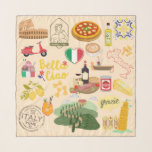 Pañuelo Símbolos de Italia para los amantes de los viajes<br><div class="desc">Símbolos de Guay para los amantes de las vacaciones.</div>