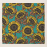 Pañuelo Sunflower<br><div class="desc">Patrón vectorial dibujado a mano con girasoles</div>