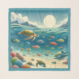 Pañuelo Tortugas vivas bajo el Mar Azul