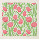 Pañuelo Tulipanes en rojo y verde<br><div class="desc">Tulipanes en rojo y verde,  sin soldadura</div>