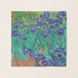 Pañuelo Van Gogh Irises. Impresionismo floral vintage azul<br><div class="desc">La bufanda "Irises" de Van Gogh. El arte del impresionismo floral azul.</div>