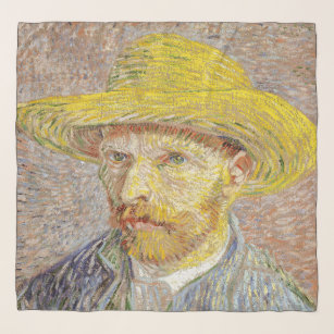 Pañuelo Vincent van Gogh - Autorretrato con Gorra de paja