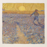 Pañuelo Vincent van Gogh - Sower with Setting Sun<br><div class="desc">La ducha/ducha con puesta de sol - Vincent van Gogh,  aceite sobre lienzo,  1888,  Arles</div>