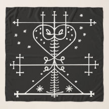 Víspera blanca de Maman Brigitte sobre negro