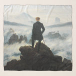Pañuelo Wanderer por encima del mar de niebla, Friedrich<br><div class="desc">Caspar David Friedrich (5 de septiembre de 1774 a 7 de mayo de 1840) era un pintor de paisajes románticos alemán del siglo XIX,  generalmente considerado el artista alemán más importante de su generación. Cita:Wikipedia</div>