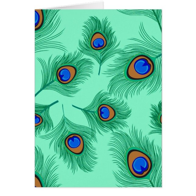 Pañuelos de pavo real turquesa en agua ligera (Frente)