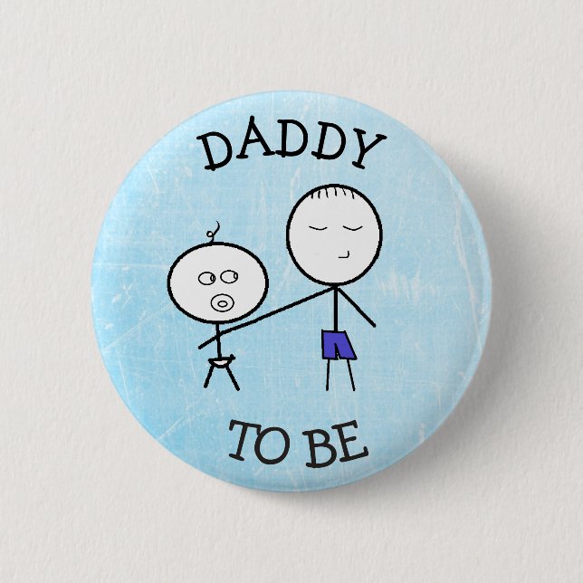 Papá a ser botón de la invitación (Anverso)