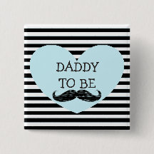 Papá a ser botón rayado negro del cuadrado del