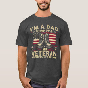 Papá Abuelo veterano camiseta estadounidense
