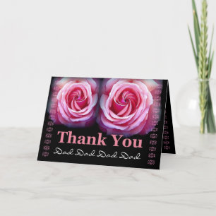 PAPÁ - Agradecimiento de boda con rosas rosadas y