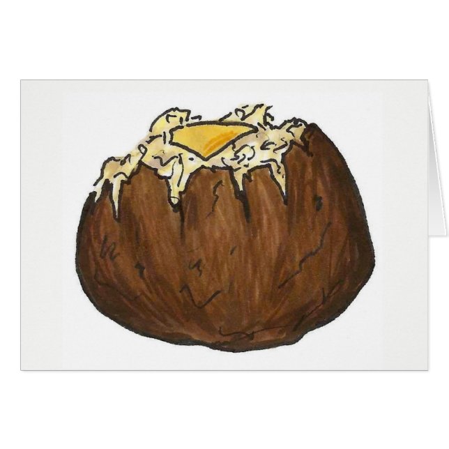 Papa al horno caliente con comida para picnic con  (Anverso (Horizontal))