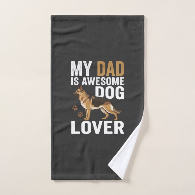 Papá Amante de los Perros es Increíble (Toalla de mano)