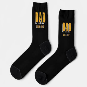 Papá amarillo blanco sólo vibra calcetines