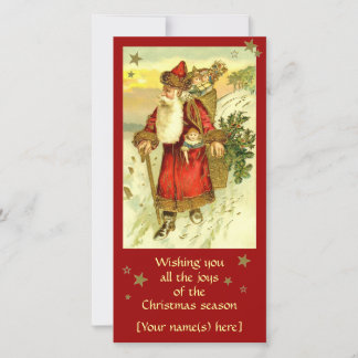 Papá antiguo Navidad Papá Noel Tarjeta Personaliza
