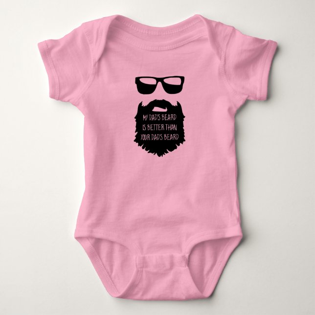 Papá barba Baby One Piece Body Suite (Anverso)