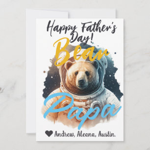 Papa Bear Nombres sencillos y elegantes Tarjeta de