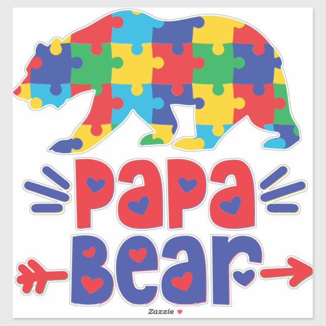 Papa Bear Vinyl Pegatina (Hoja)