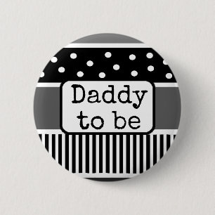 Papá blanco y negro será el botón de Baby Showe