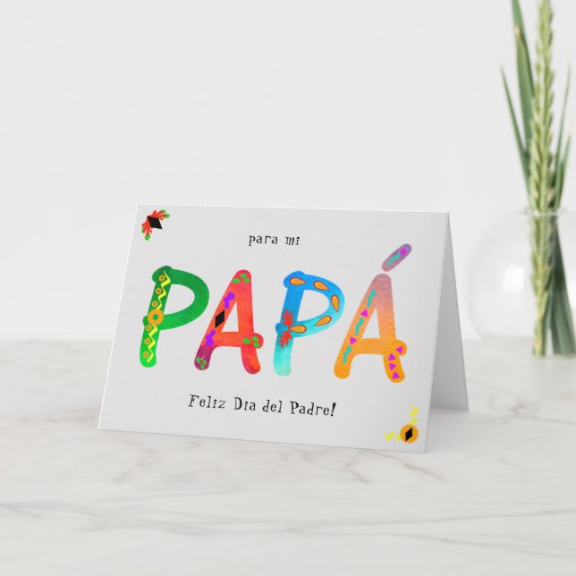 Papá Bold tarjeta del día de los padres (Anverso)