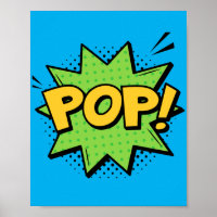 ¡Papá! Brote de historietas de arte pop vibrante