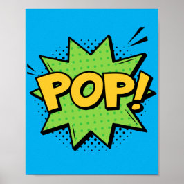 ¡Papá! Brote de historietas de arte pop vibrante