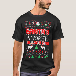 Papá Bulldog favorito de Santa Navidades suéter fe