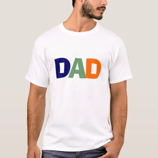 Papá Camisa Azul, Verde y Naranja (Anverso)