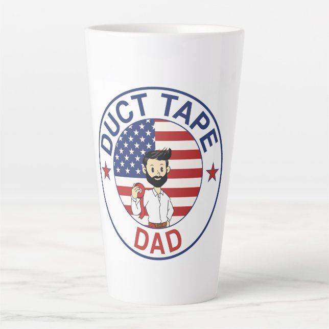 Papa Cinta Adhesiva - Taza de Café Latte (Anverso)