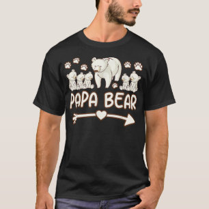 papa con camisetas de oso para papa, hombres con 5