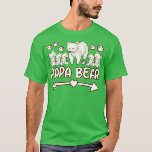 papa con camisetas de oso para papa, hombres con 5