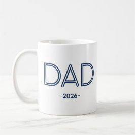 Papá con estilo con taza de café de año personaliz