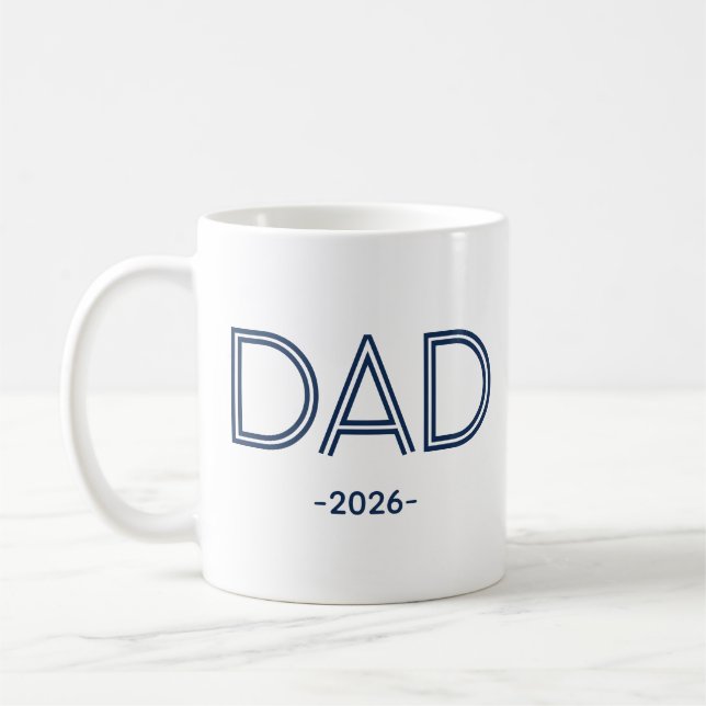 Papá con estilo con taza de café de año personaliz (Izquierda)