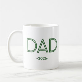 Papá con estilo con taza de café de año personaliz