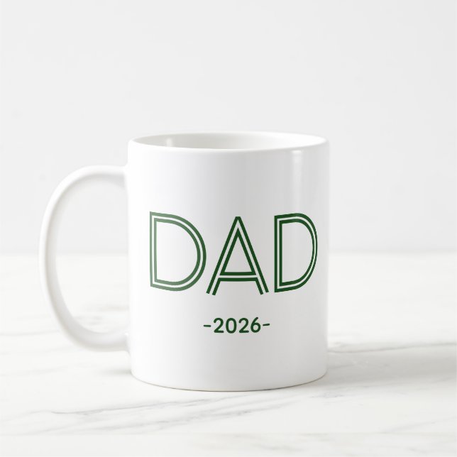 Papá con estilo con taza de café de año personaliz (Izquierda)