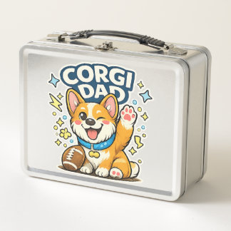 Papá Corgi Lindo Fútbol Kawaii Guiñando Arte Corgi