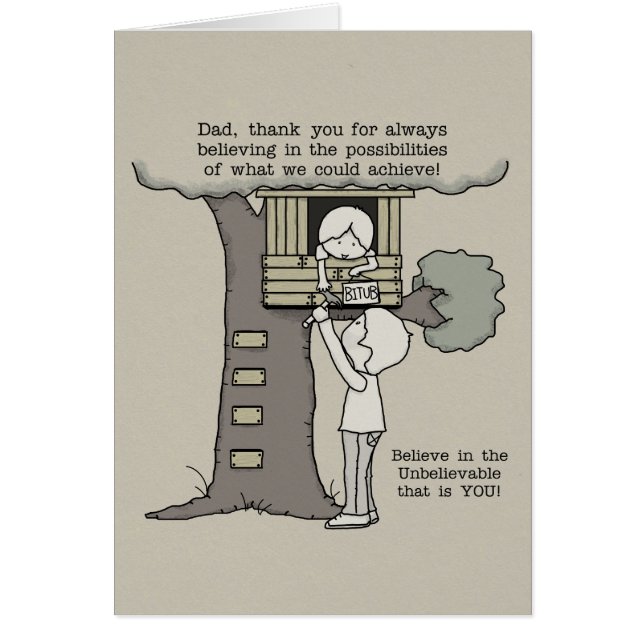 Papá cree en las posibilidades (Frente)