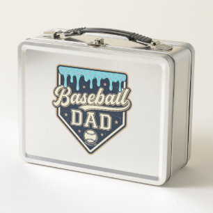 Papá de béisbol placa de home goteante vector vint