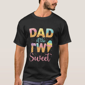 Papá de la dulce camiseta de helado de Chica de cu