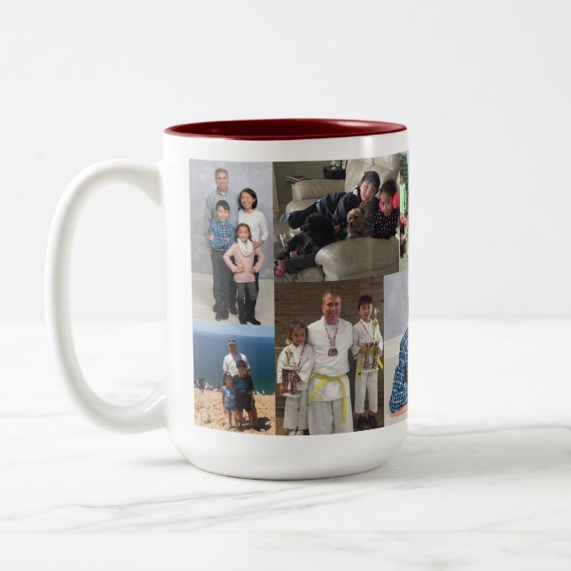 Papá de la foto del collage 10 - taza (Izquierda)