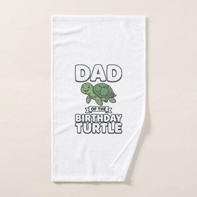 Papá de la tortuga de cumpleaños Diseño divertido  (Toalla de mano)