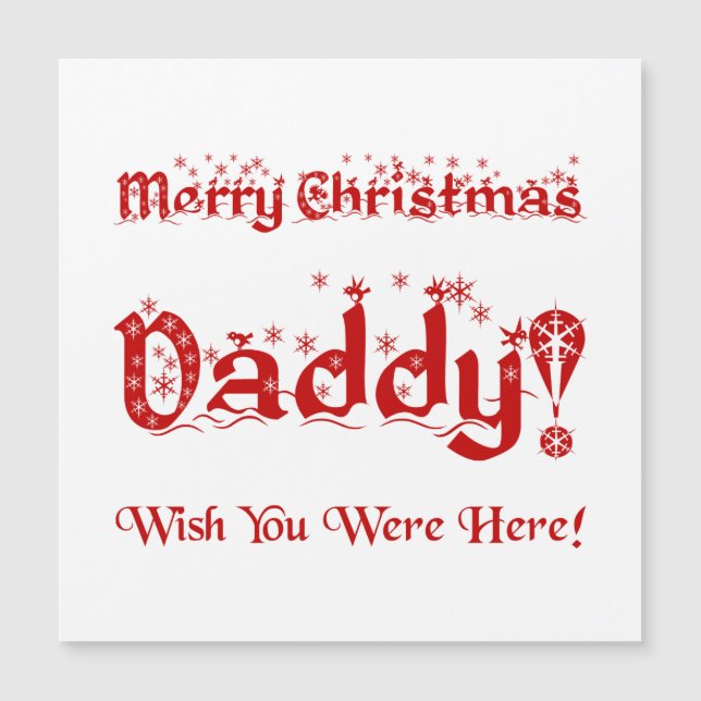¡Papá de las Felices Navidad! ¡Deseo usted estaba (Anverso)