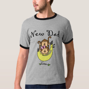 Papá de los gemelos muchacho y camisetas y regalo