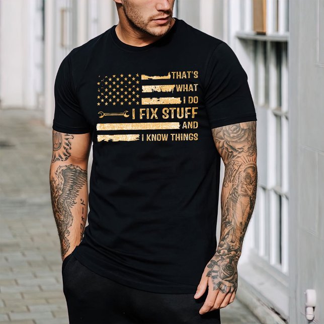 Papá de regalo, camiseta mecánica de época, arregl (Subido por el creador)