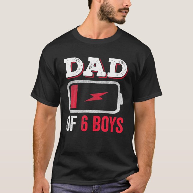 Papá De Seis Niños Camisetas De Día Del Padre Papi (Anverso)