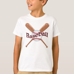 Papá del béisbol y camisetas a juego del hijo