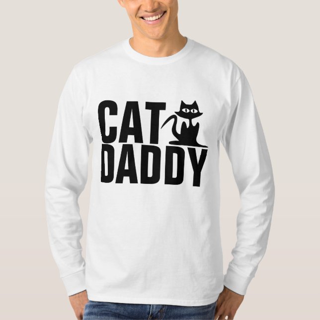 PAPÁ del CAT, camisetas divertidas del papá del (Anverso)