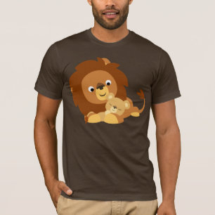 Papá del león del dibujo animado y camiseta