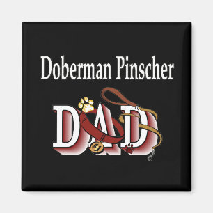 papá doberman pinscher imán