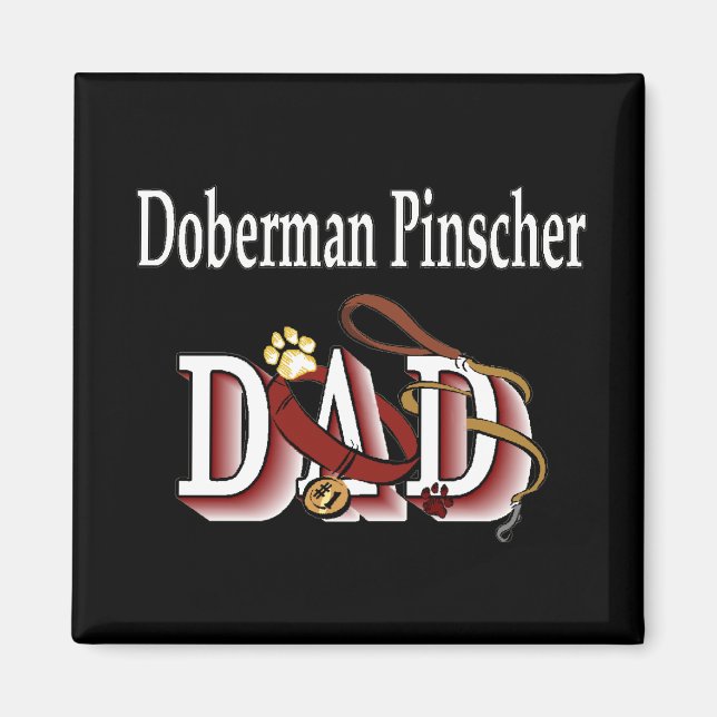 papá doberman pinscher imán (Frente)